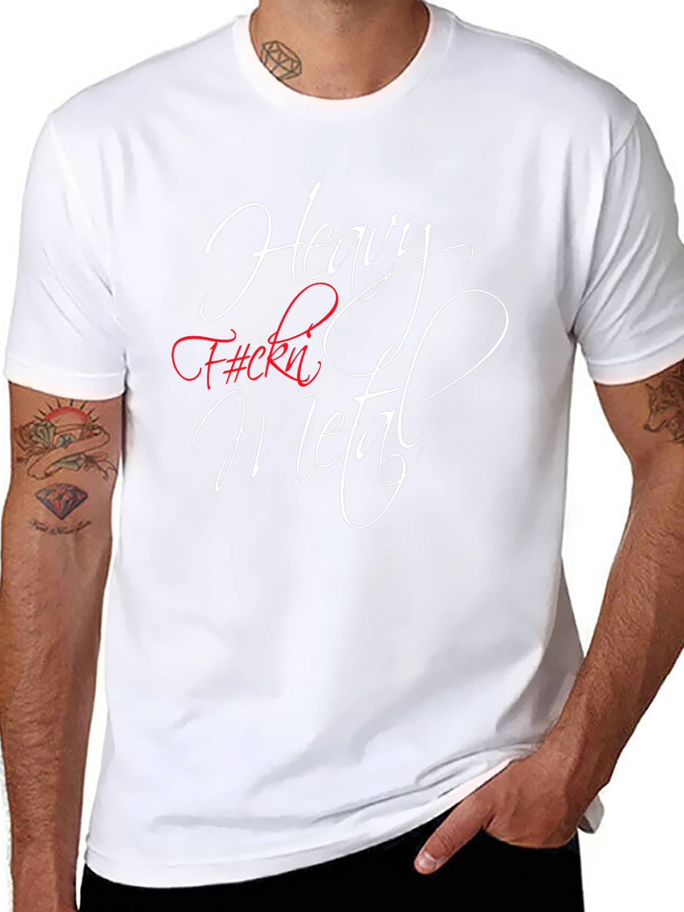 Heavy F#ckn Metal T-Shirt - Black Graphic Tee