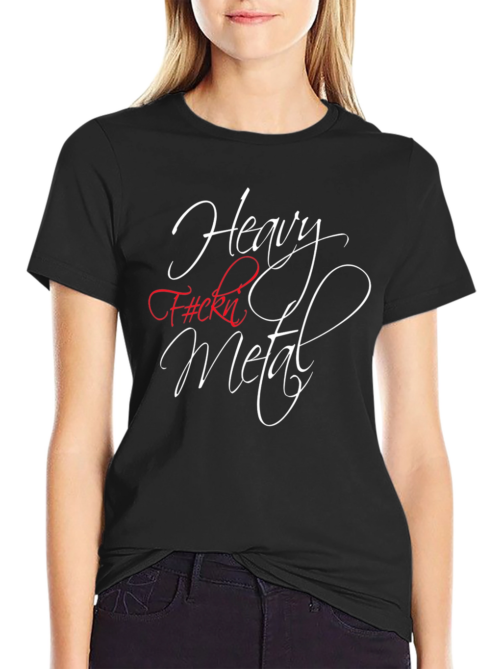 Heavy F#ckn Metal T-Shirt - Black Graphic Tee