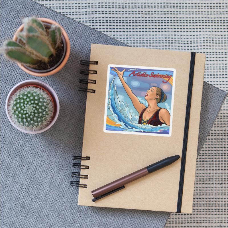 Artistic Synchronized Swimming Illustration
