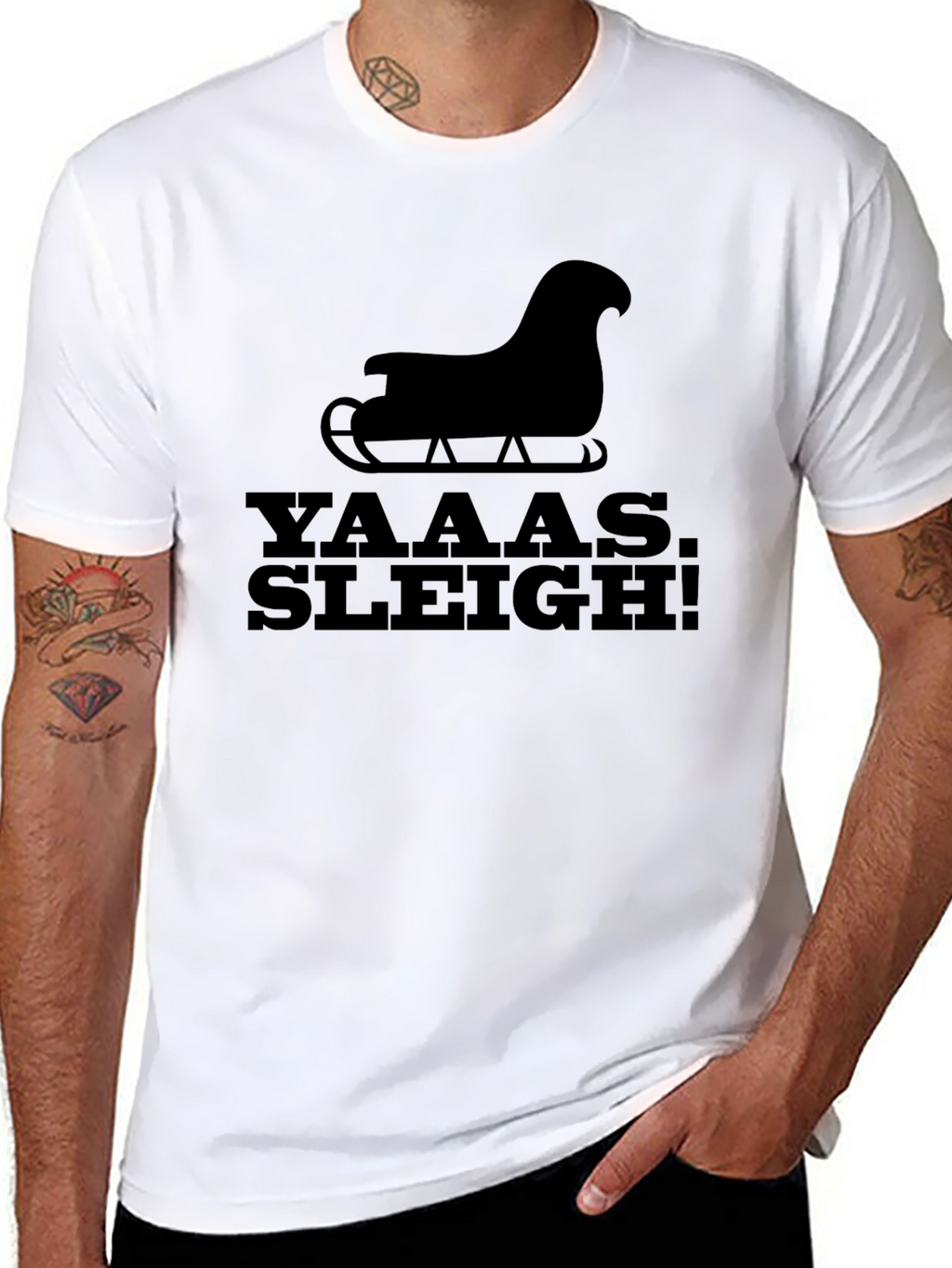 Yaaas Sleigh! Graphic Tee - Festive Holiday Style