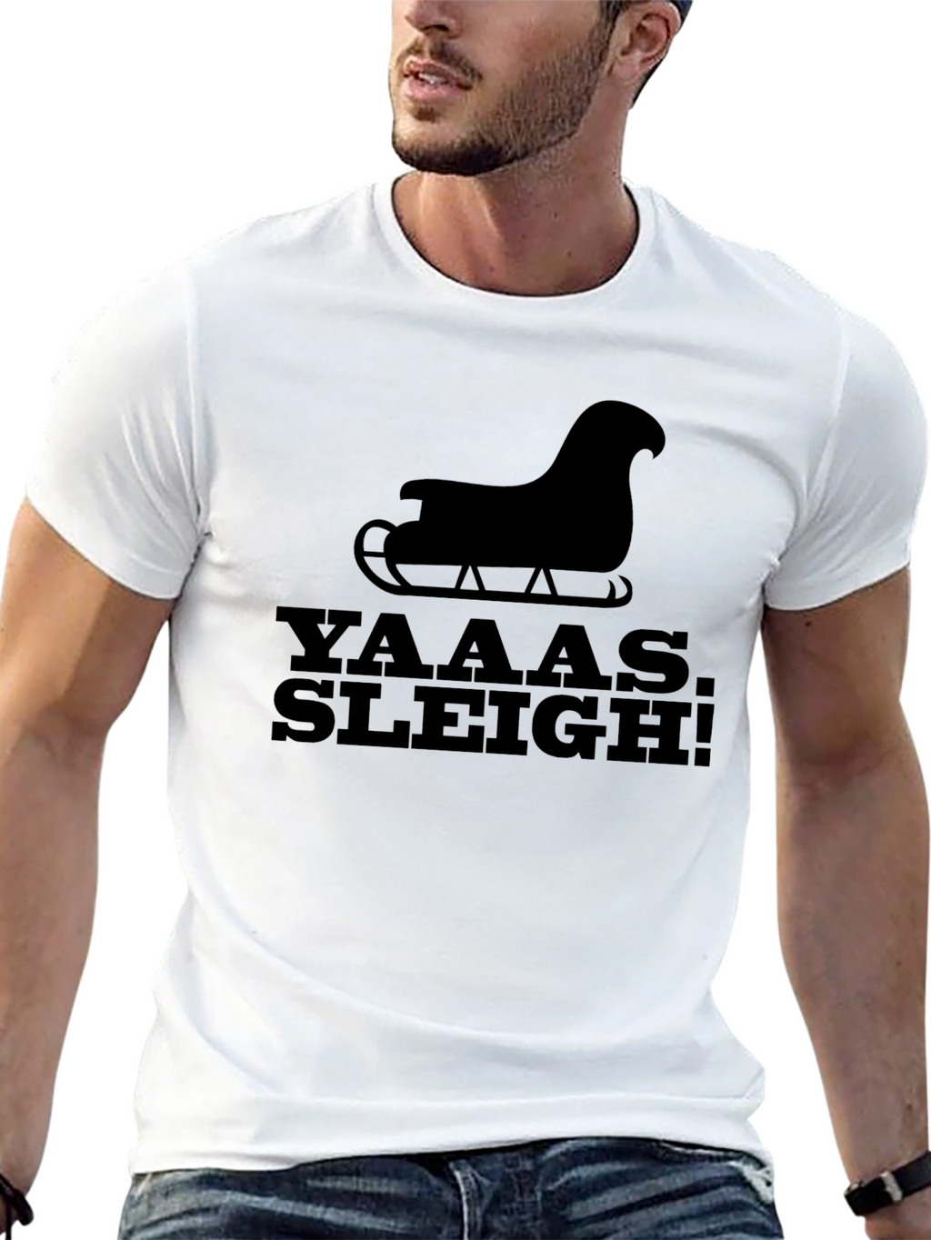 Yaaas Sleigh! Graphic Tee - Festive Holiday Style