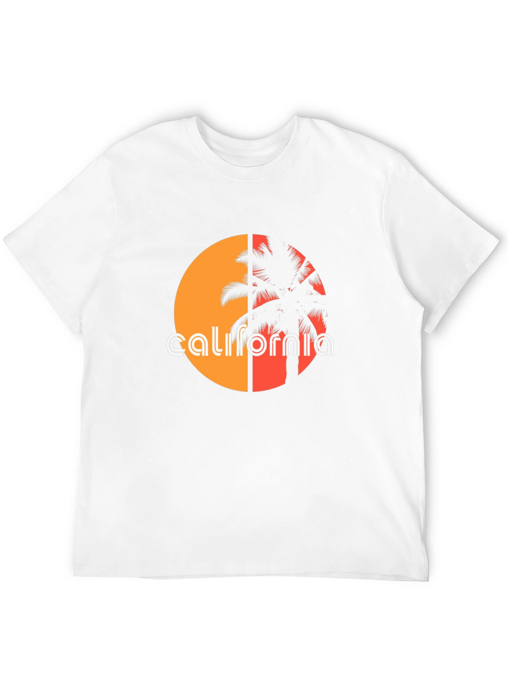 California Palm Tree Sunset Graphic Tee