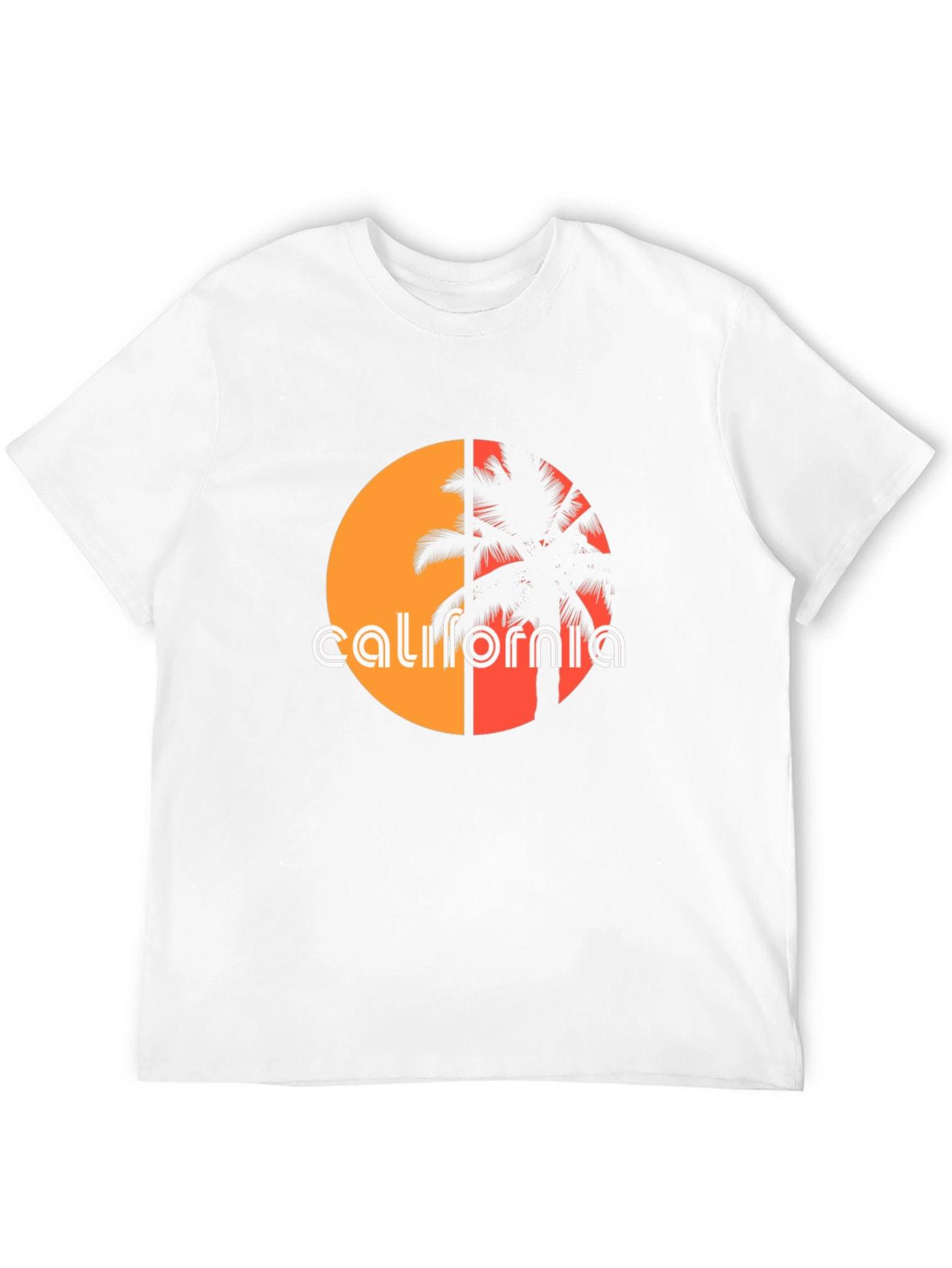 California Palm Tree Sunset Graphic Tee