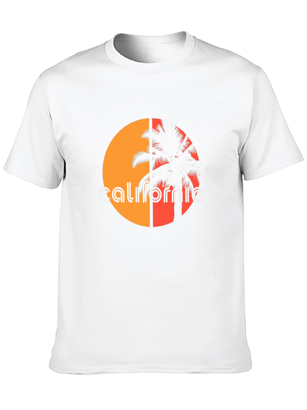 California Palm Tree Sunset Graphic Tee