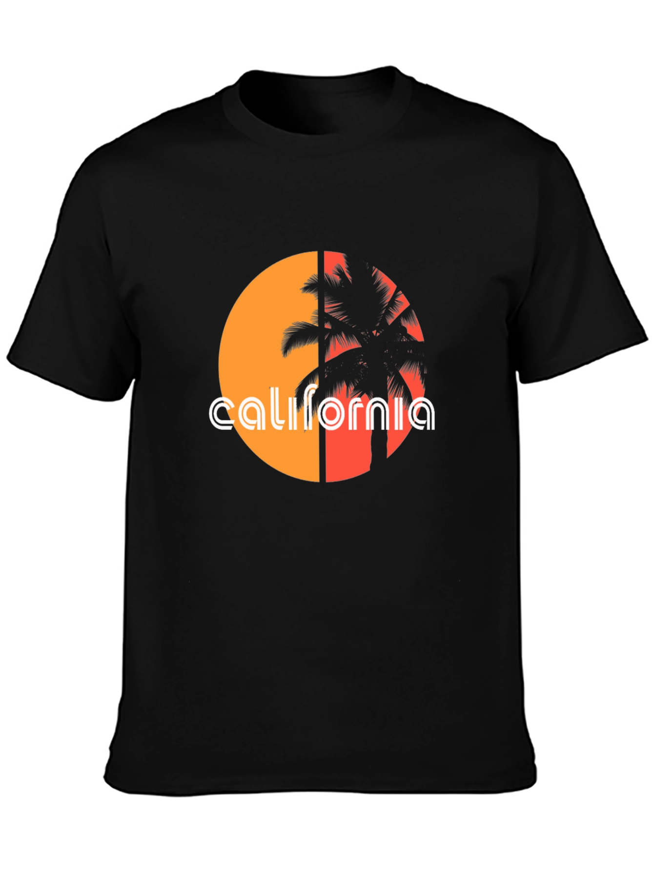California Palm Tree Sunset Graphic Tee