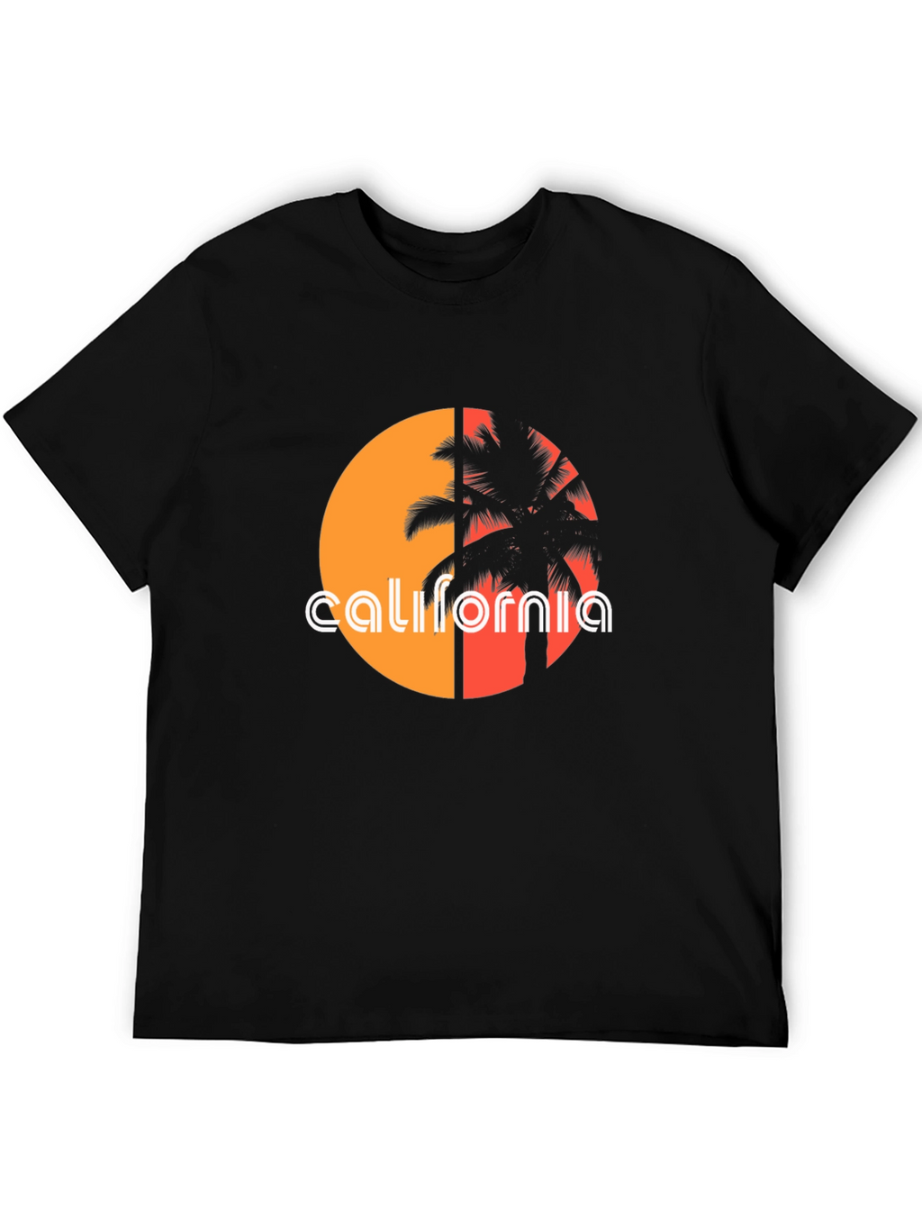California Palm Tree Sunset Graphic Tee