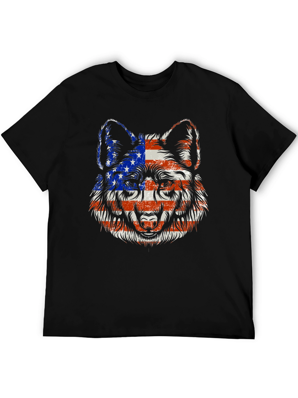 Patriotic Wolf Graphic Tee