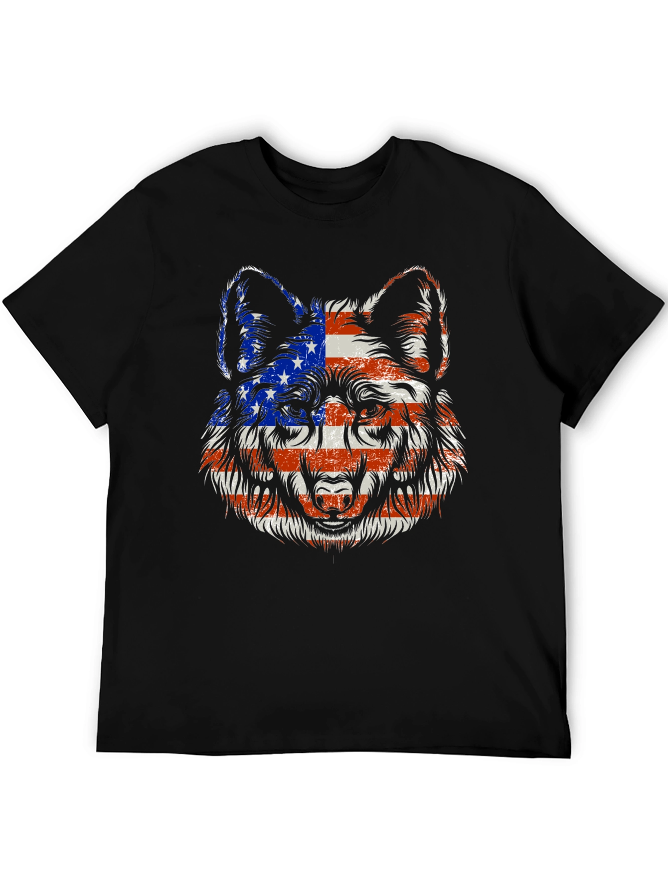 Patriotic Wolf Graphic Tee