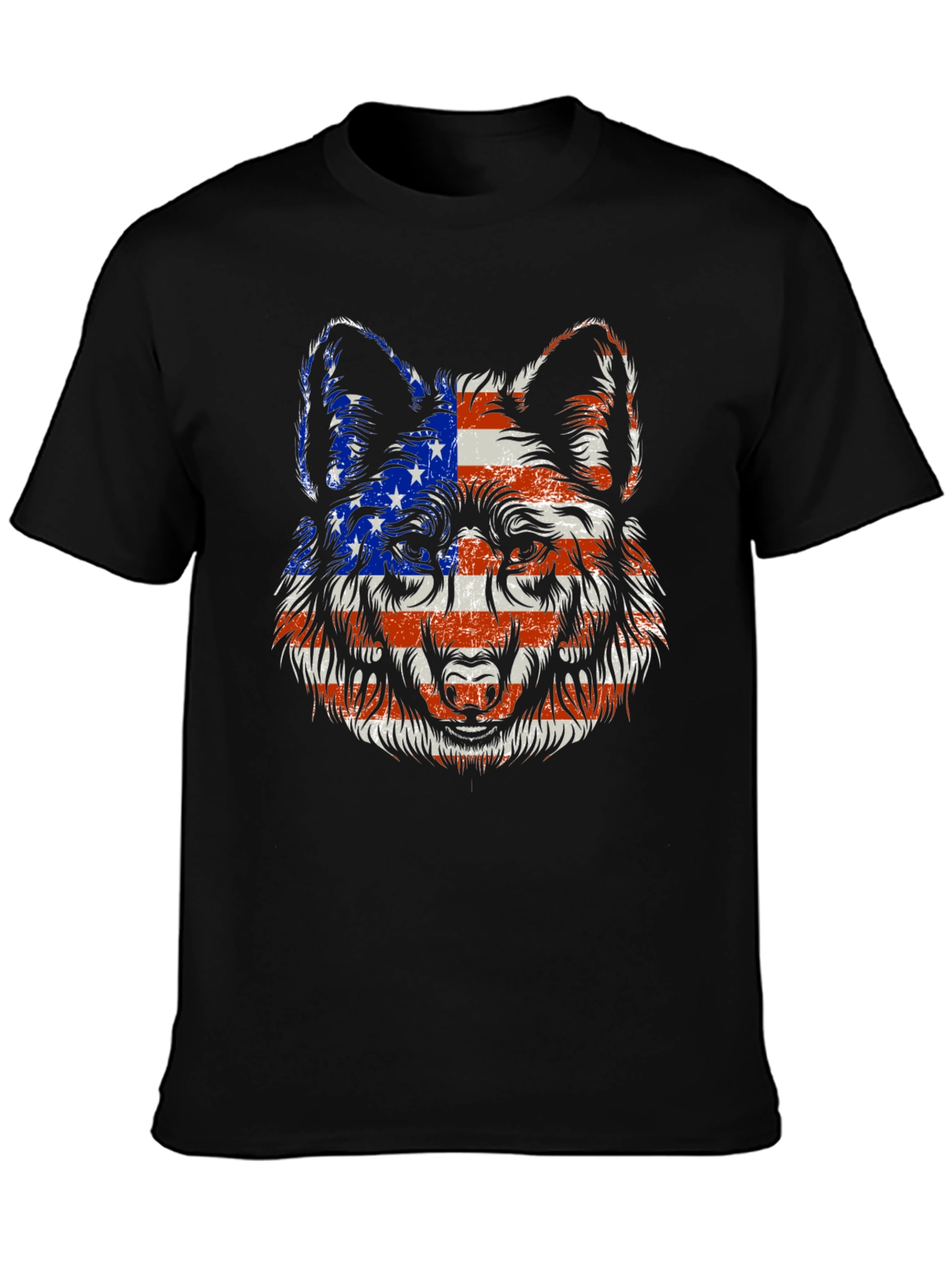 Patriotic Wolf Graphic Tee