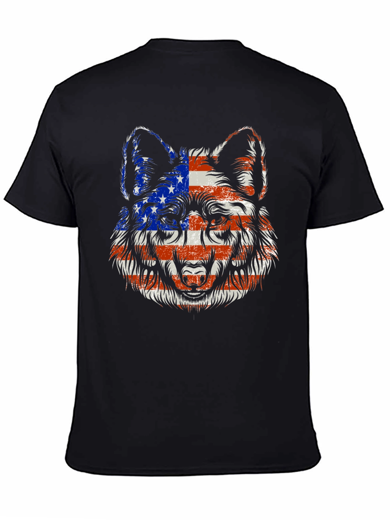 Patriotic Wolf Graphic Tee