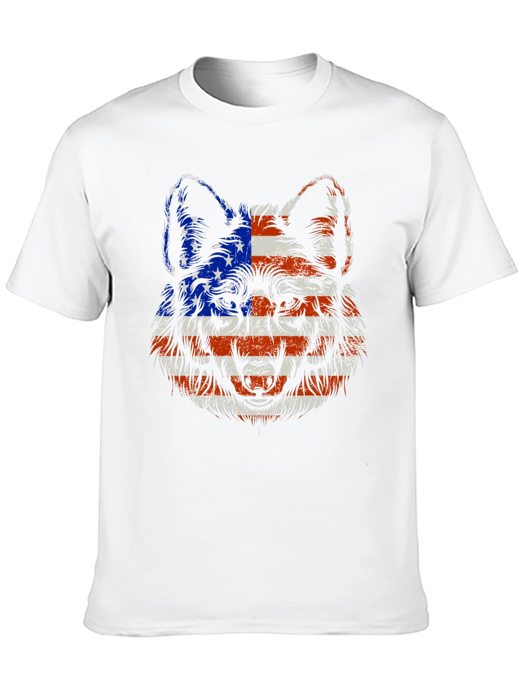 Patriotic Wolf Graphic Tee