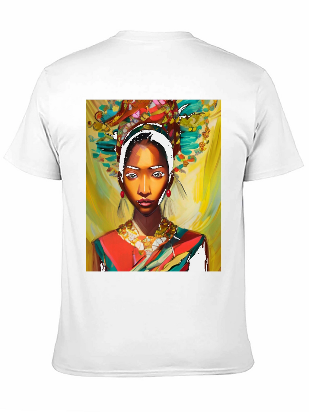 Artistic Woman Graphic Black T-Shirt