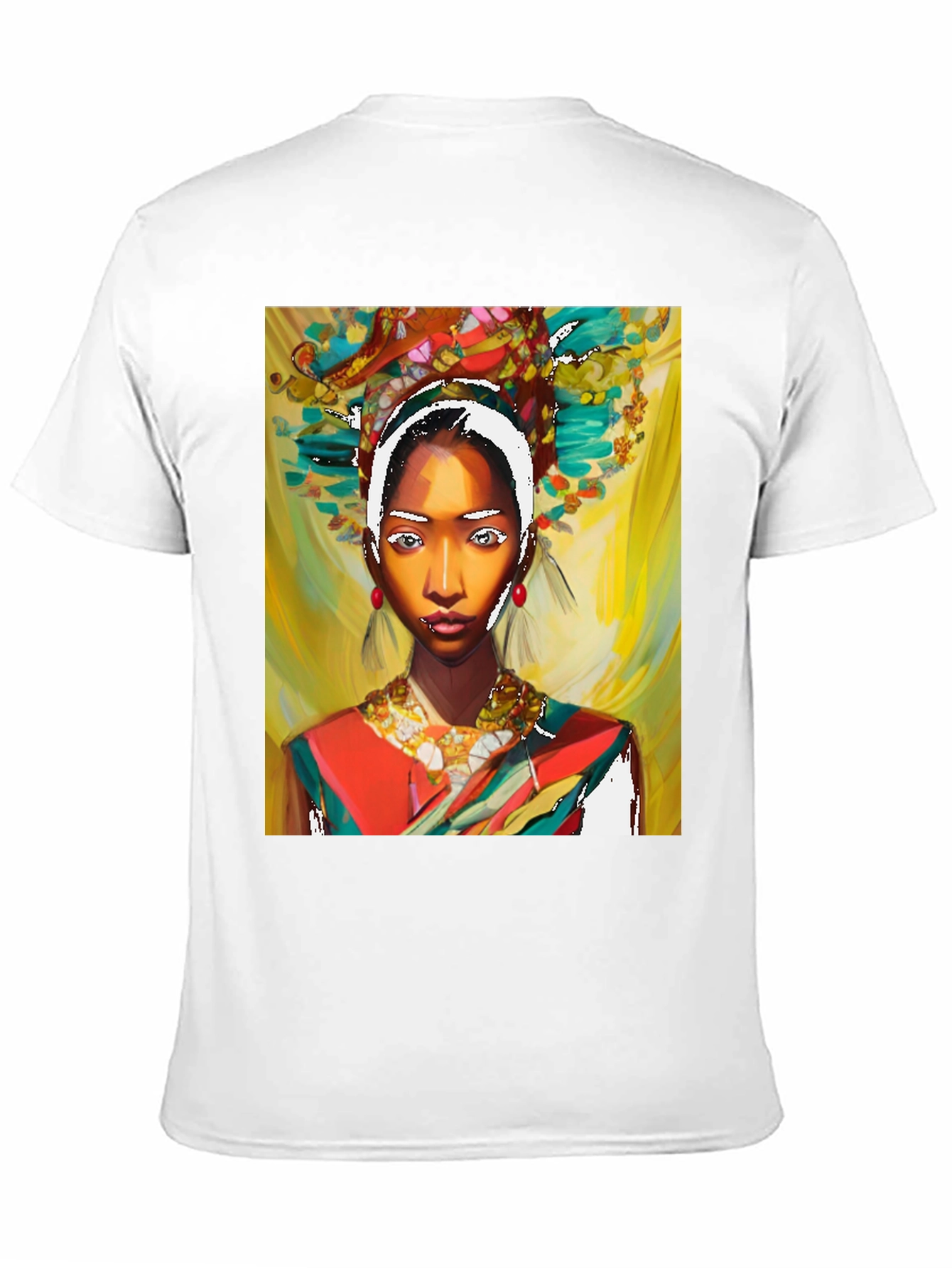 Artistic Woman Graphic Black T-Shirt