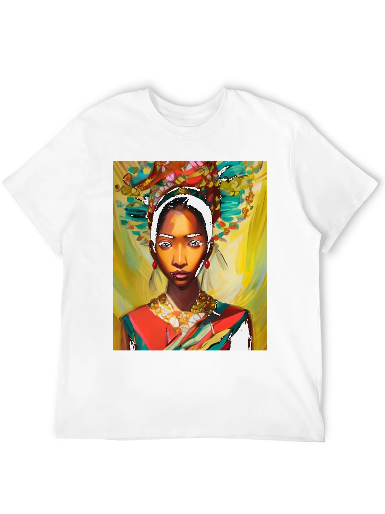 Artistic Woman Graphic Black T-Shirt