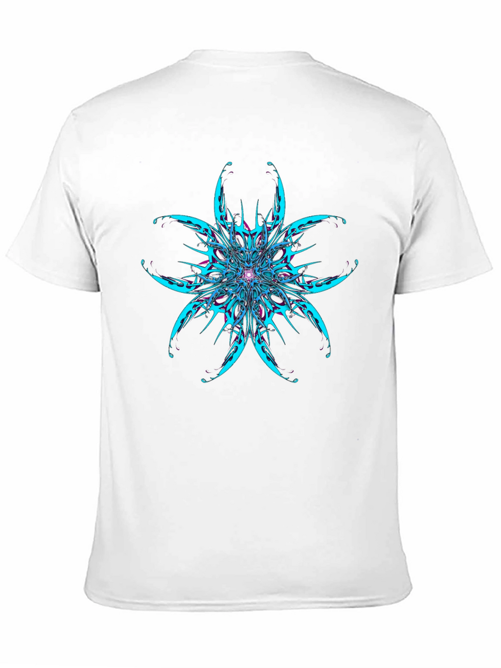 Abstract Flower Graphic Black T-Shirt