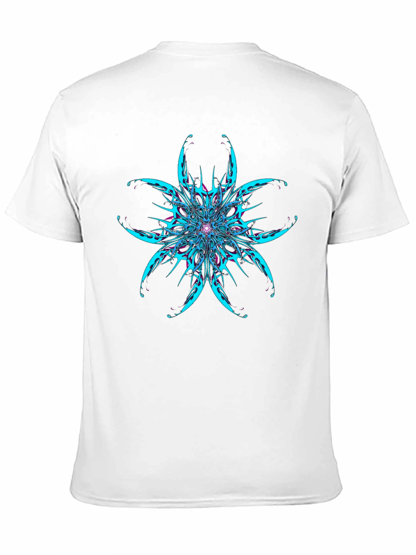 Abstract Flower Graphic Black T-Shirt