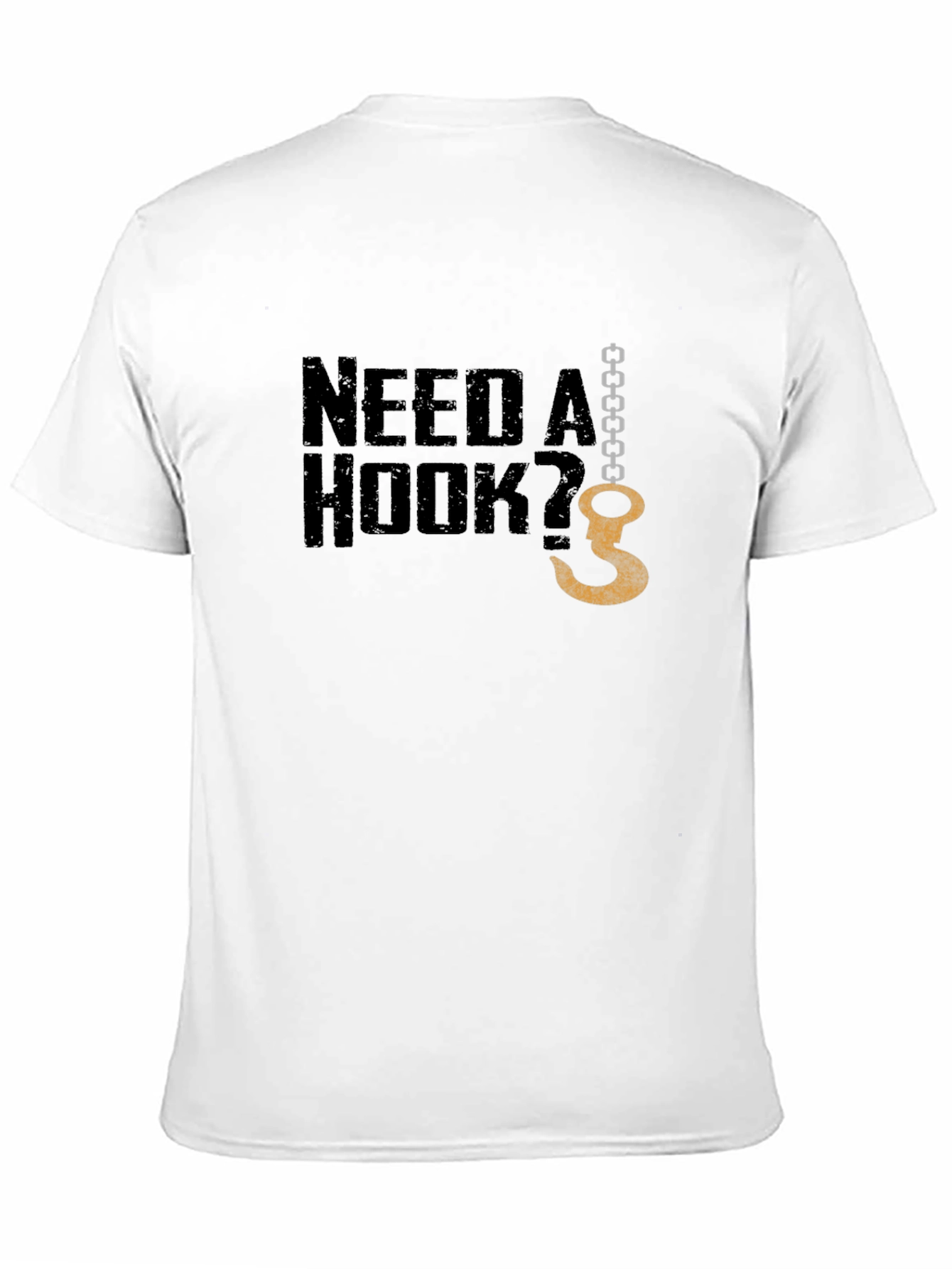 Need A Hook? Graphic Mens Black T-Shirt
