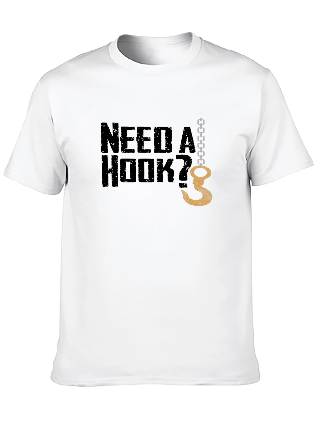 Need A Hook? Graphic Mens Black T-Shirt