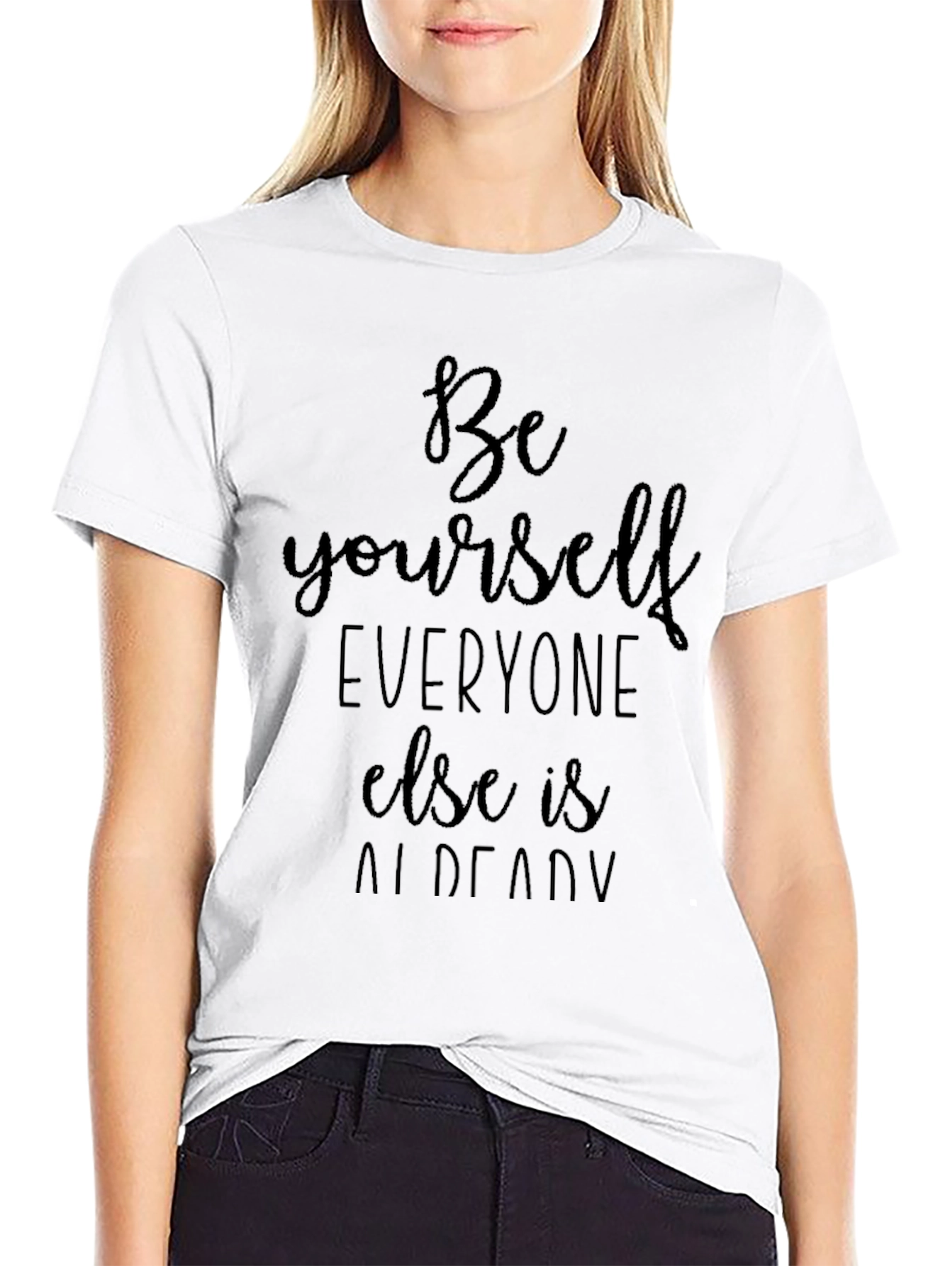 Be Yourself Black Graphic Tee