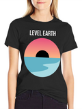 Level Earth Graphic Tee - Flat Earth Design