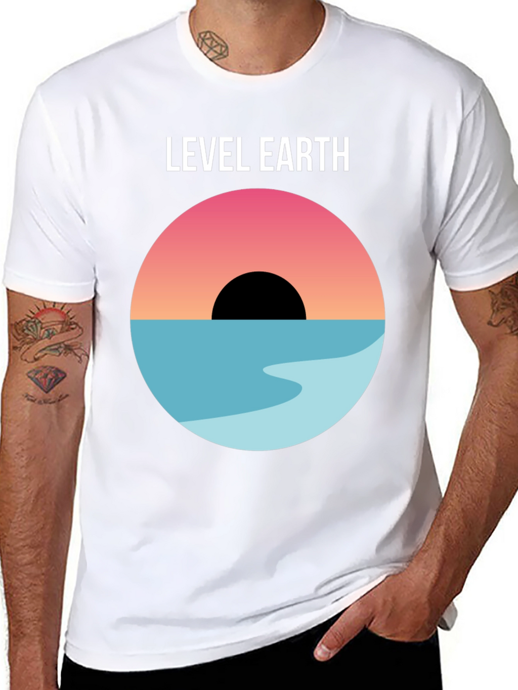 Level Earth Graphic Tee - Flat Earth Design