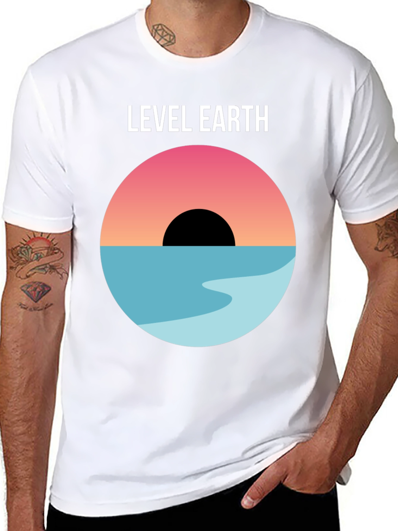 Level Earth Graphic Tee - Flat Earth Design