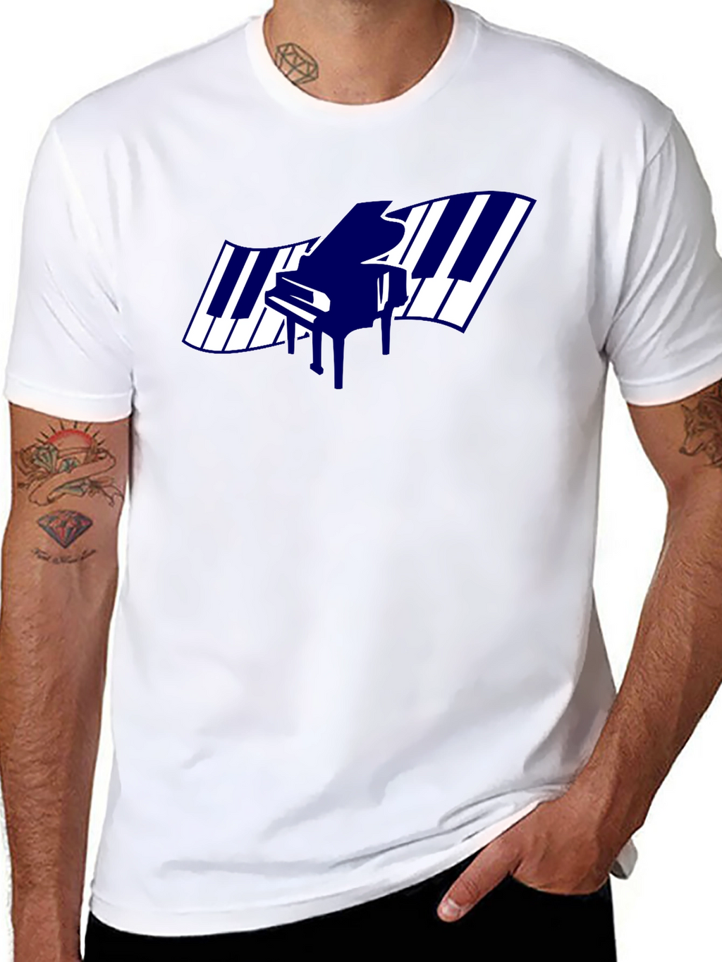 Piano Keys Graphic T-Shirt - Music Lover Tee