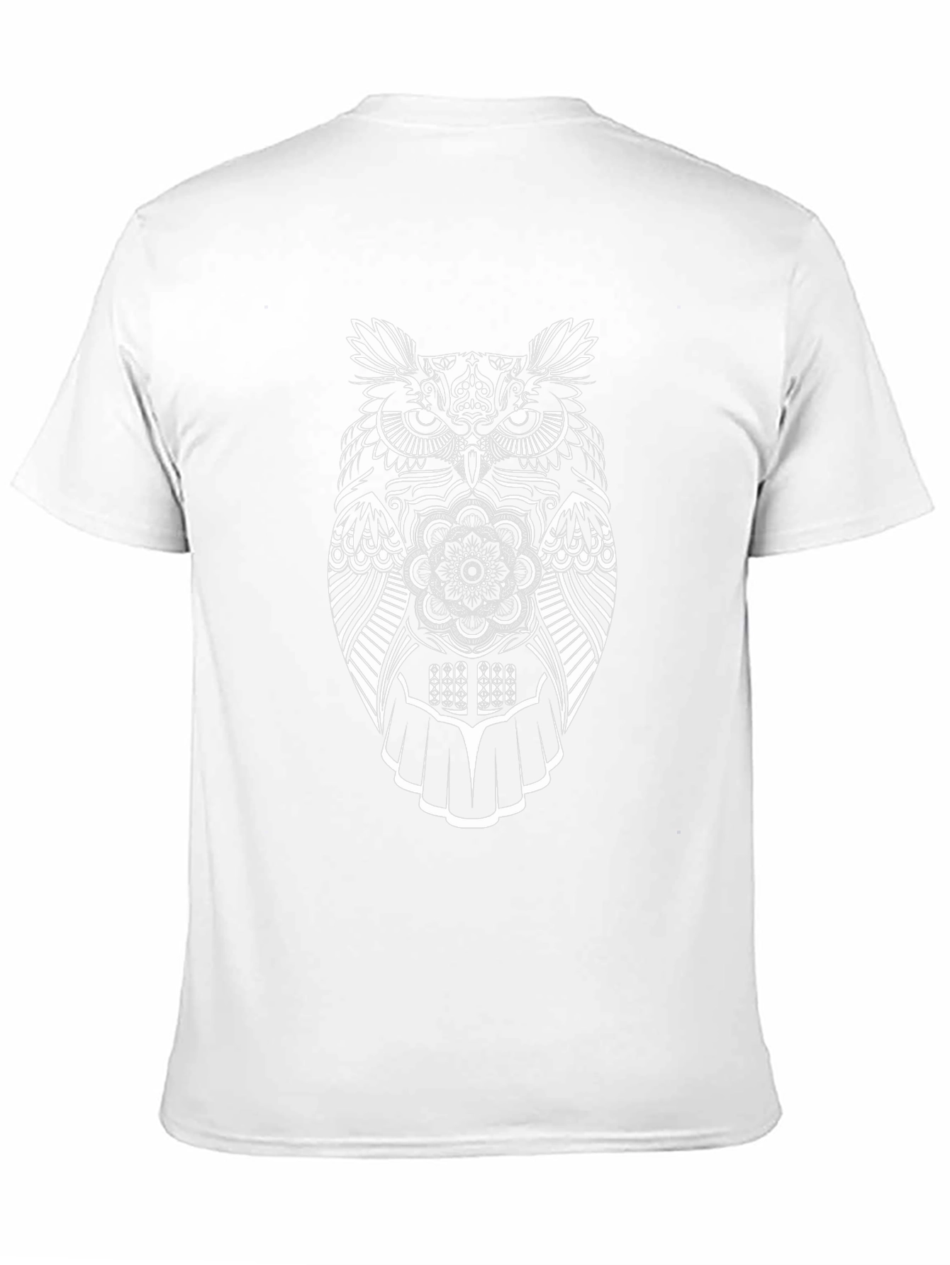 Owl Graphic Tee - Mens Black Cotton T-Shirt