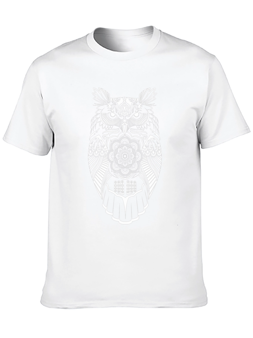 Owl Graphic Tee - Mens Black Cotton T-Shirt