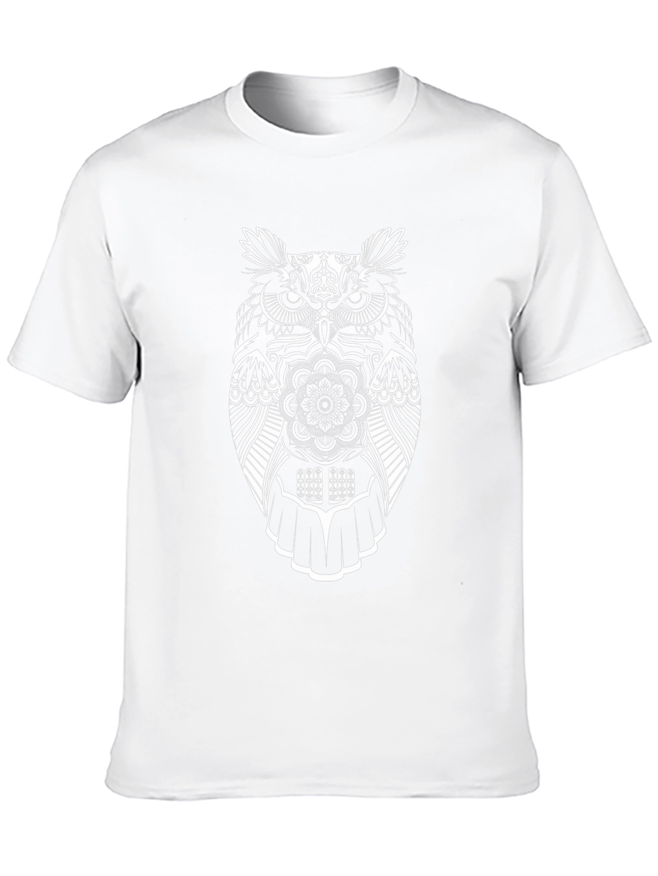 Owl Graphic Tee - Mens Black Cotton T-Shirt