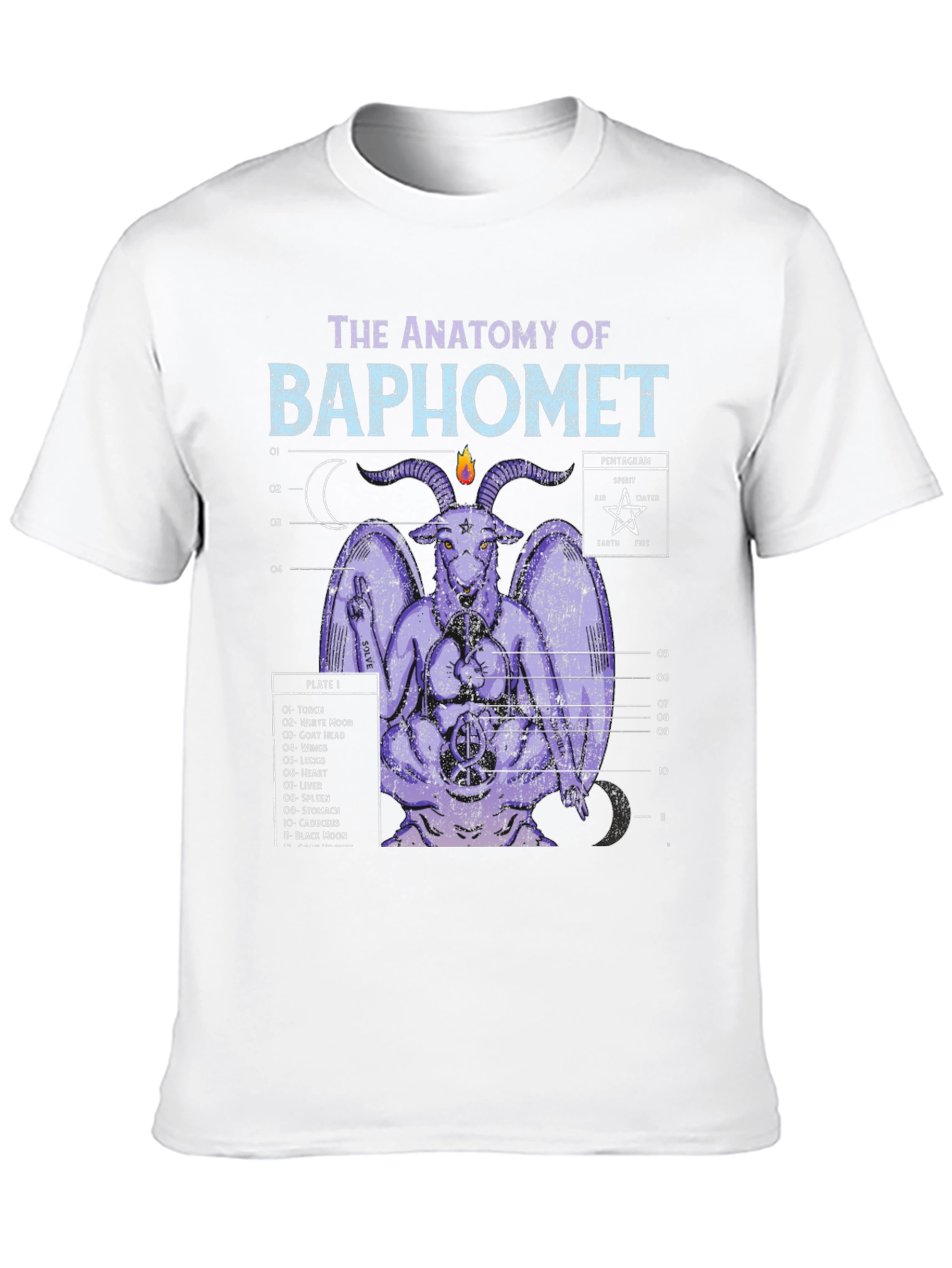 Anatomy of Baphomet Graphic Tee - Occult Design