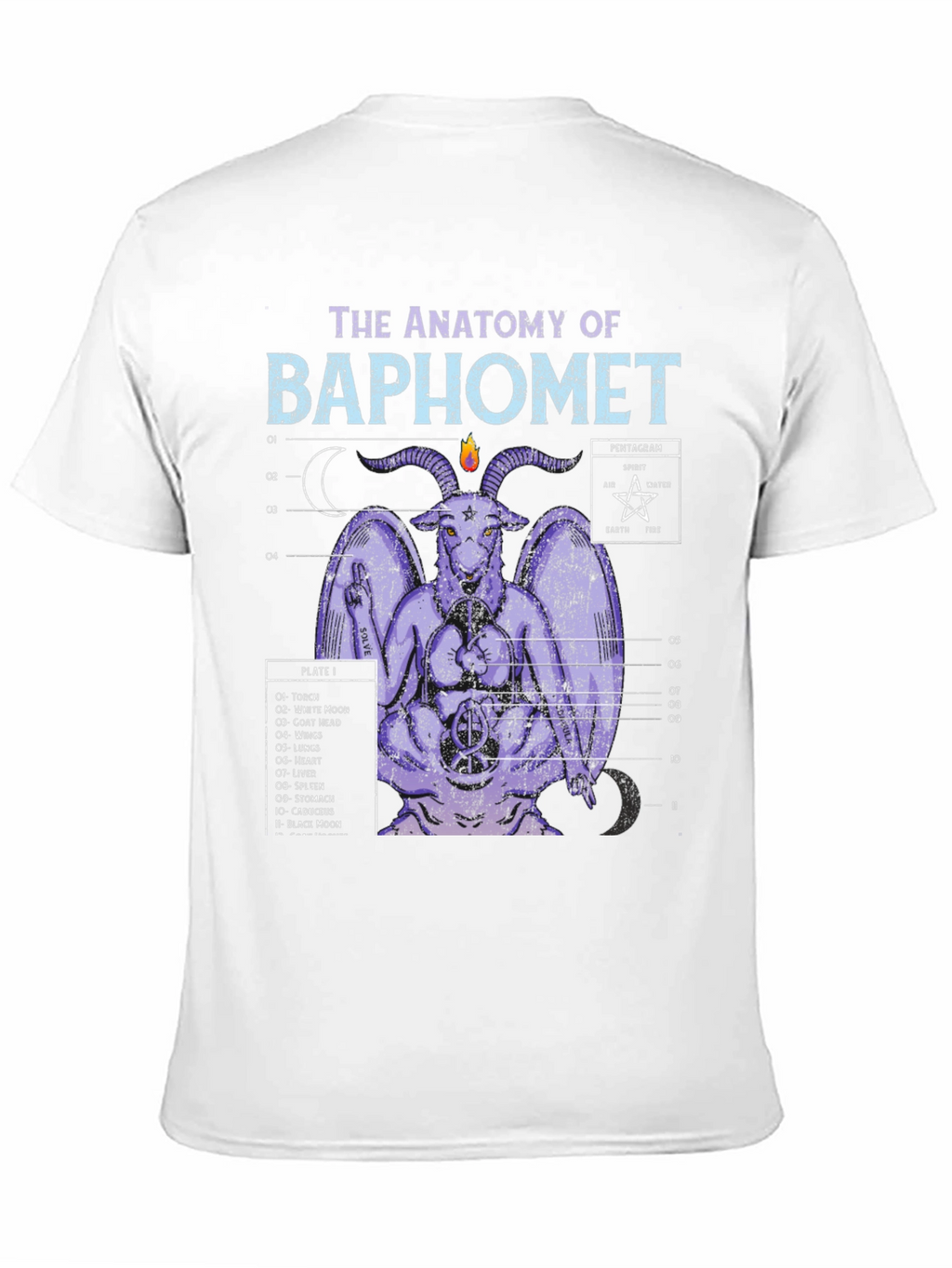 Anatomy of Baphomet Graphic Tee - Occult Design