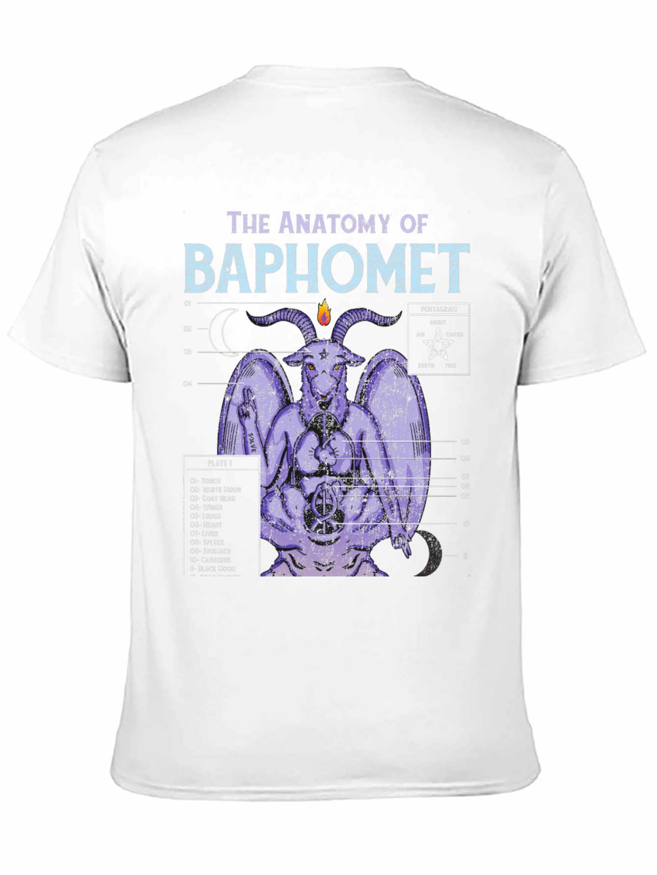 Anatomy of Baphomet Graphic Tee - Occult Design