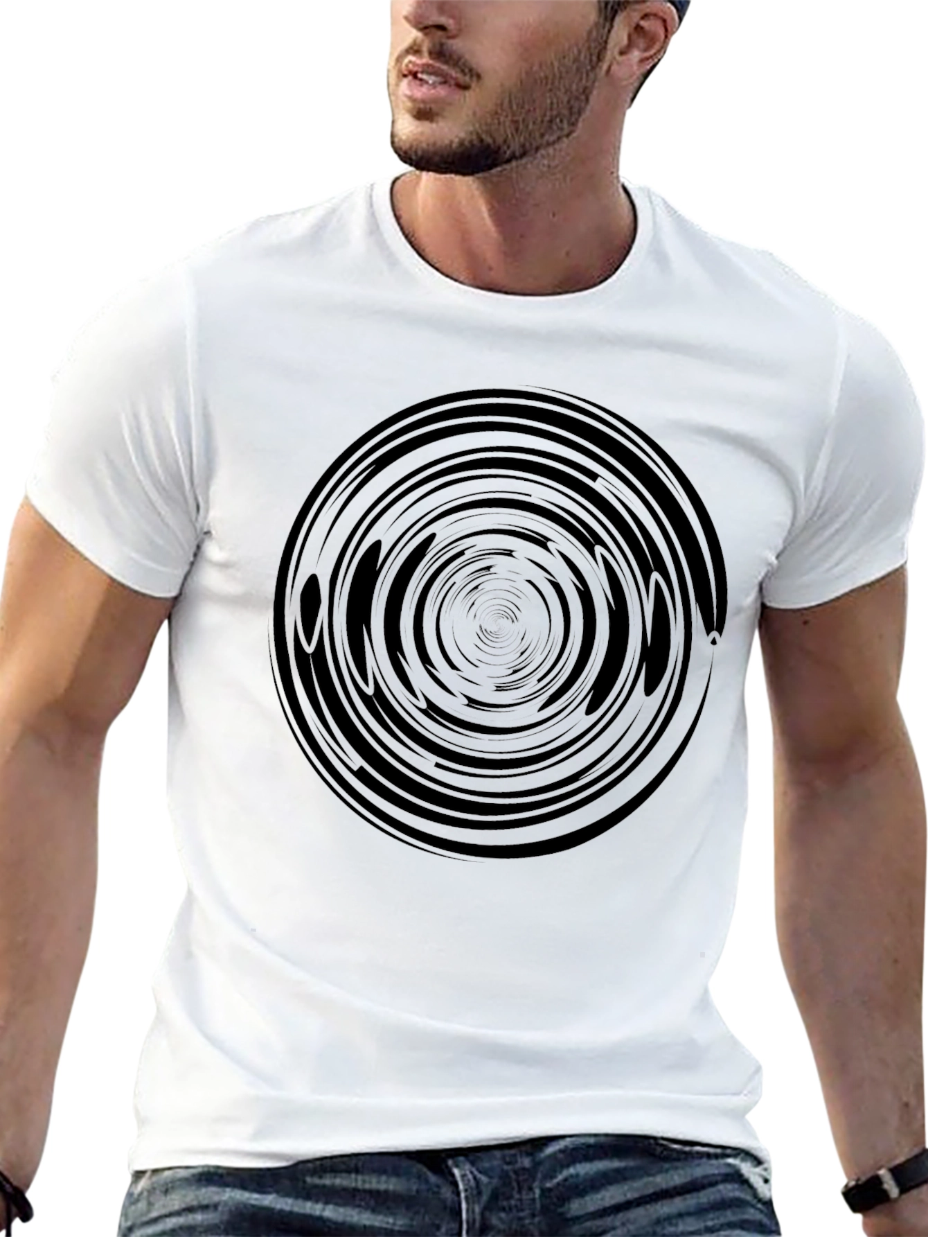 Abstract Vortex Graphic T-Shirt
