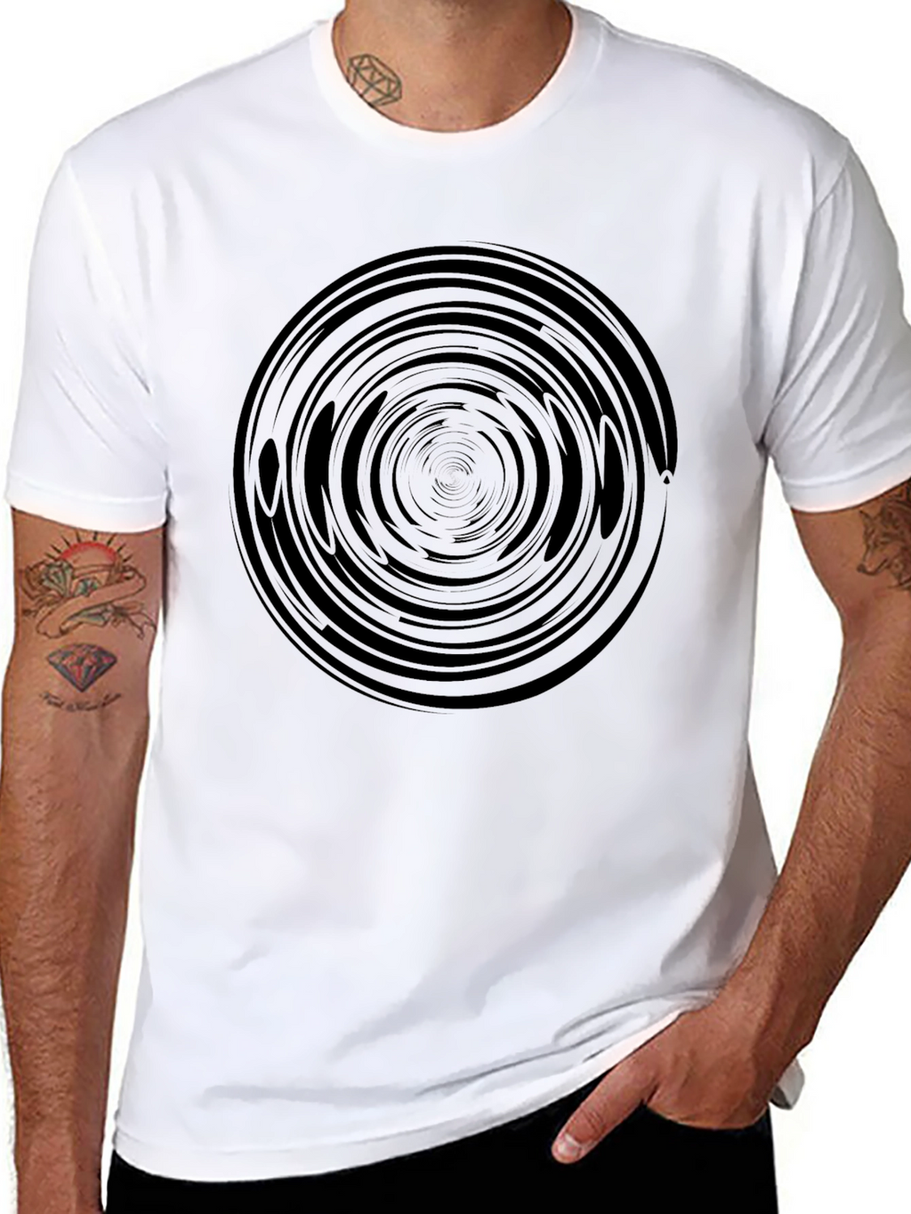 Abstract Vortex Graphic T-Shirt