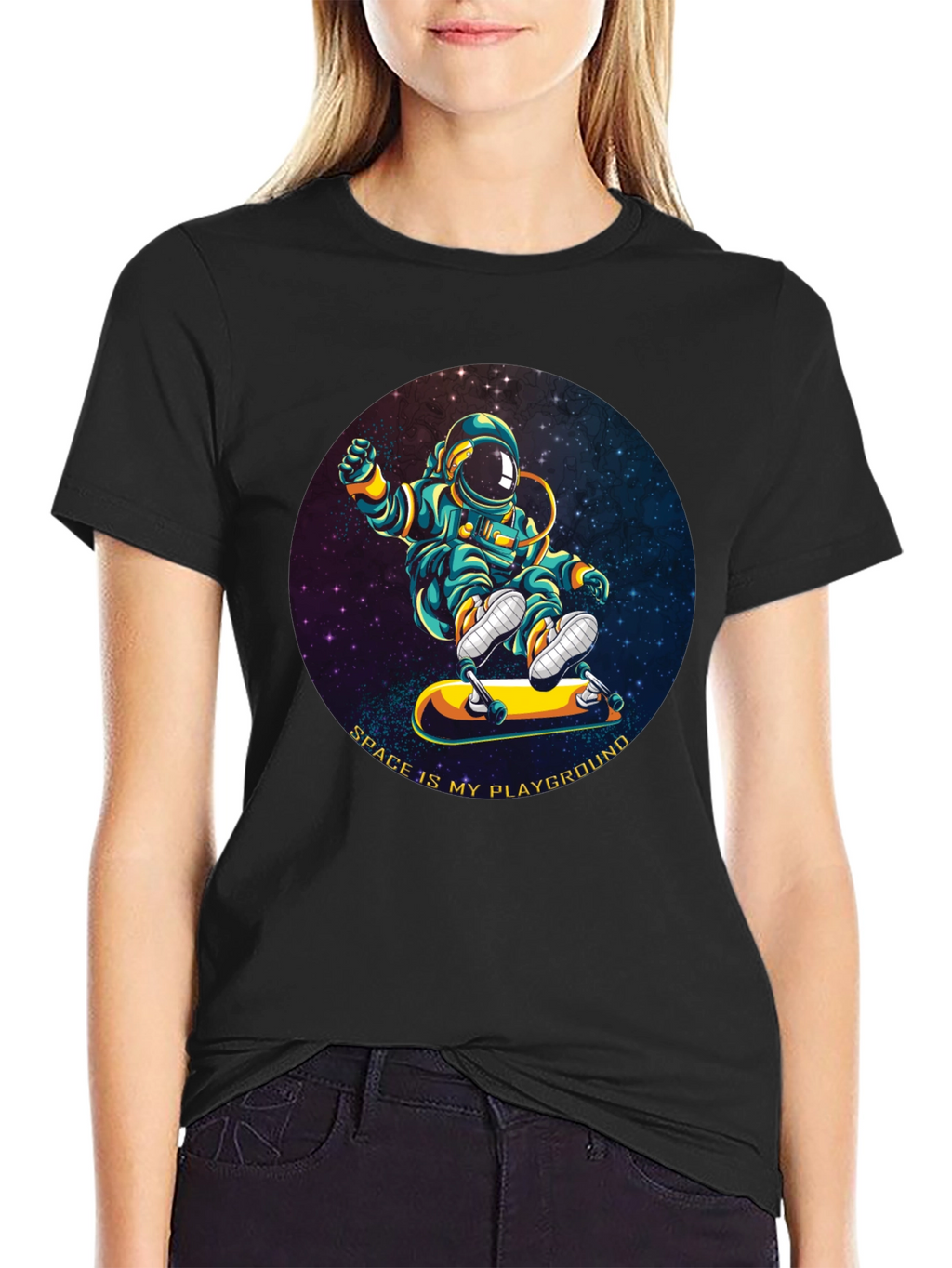 Astronaut Skateboarder T-Shirt - Space is My Playground