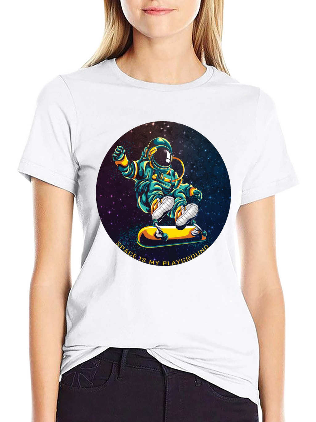 Astronaut Skateboarder T-Shirt - Space is My Playground