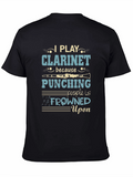 Clarinet Player Graphic Tee - Music Lovers Gift