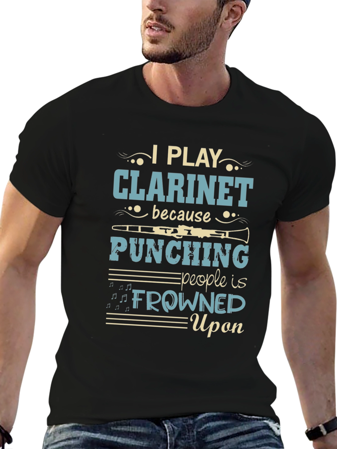 Clarinet Player Graphic Tee - Music Lovers Gift