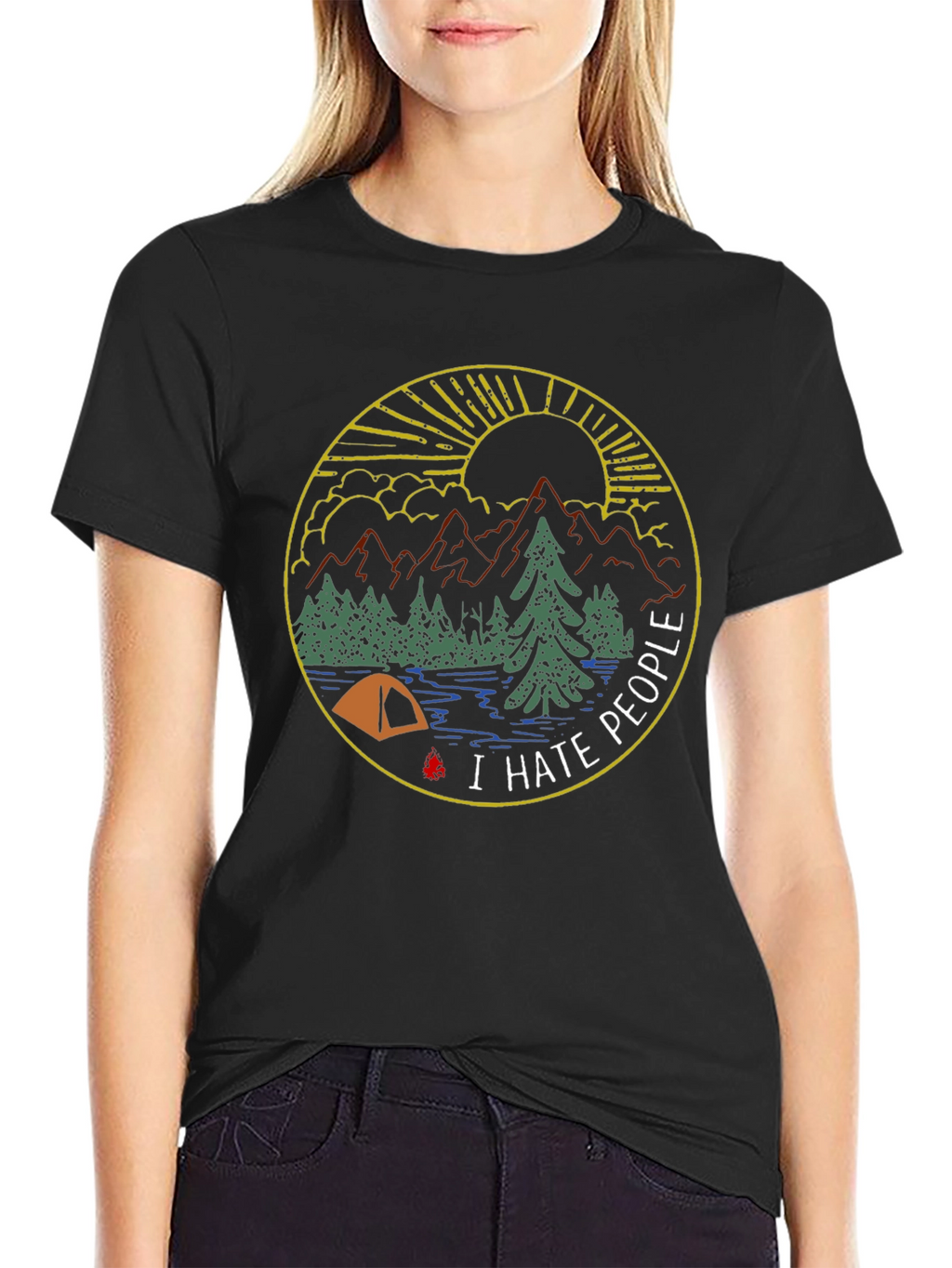 I Hate People Camping Graphic Tee