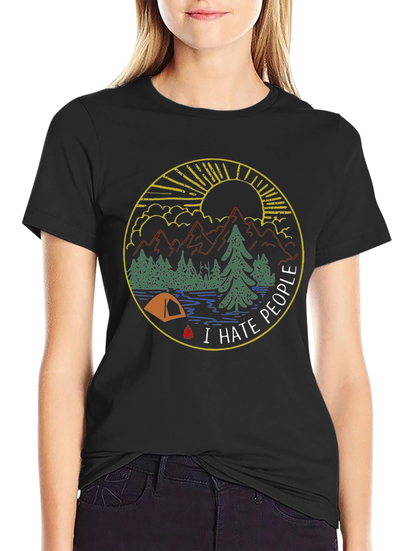I Hate People Camping Graphic Tee