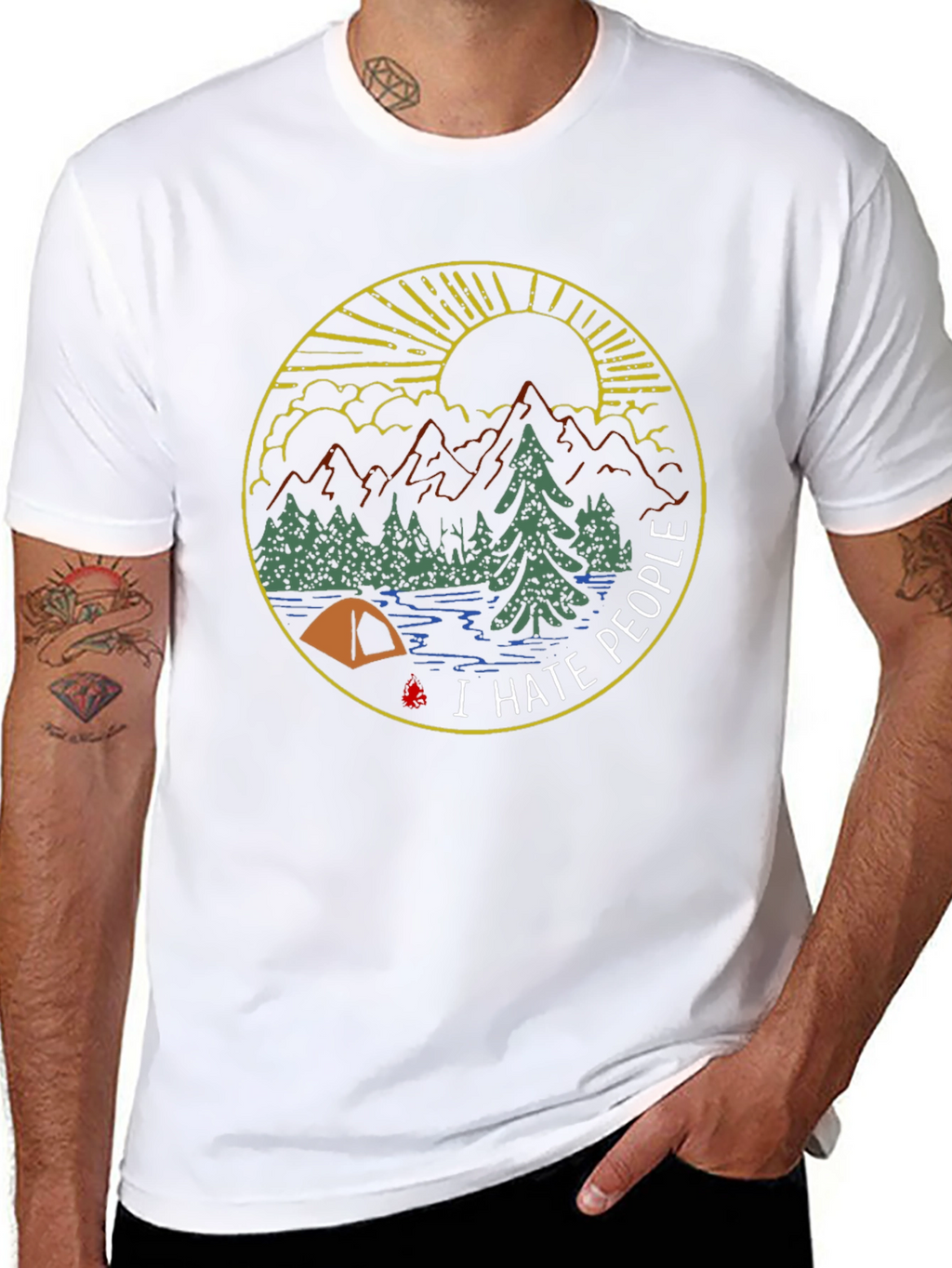 I Hate People Camping Graphic Tee