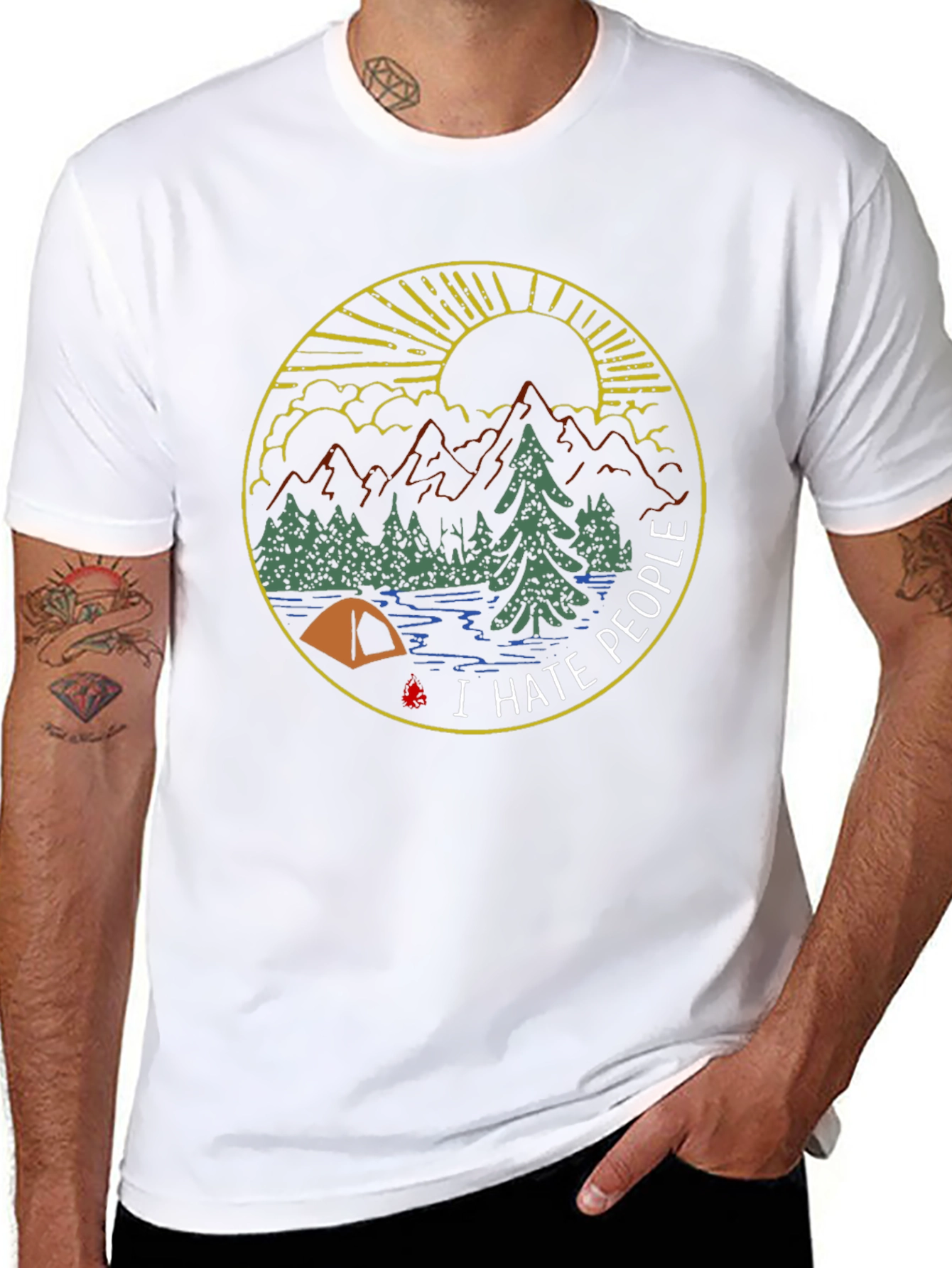 I Hate People Camping Graphic Tee