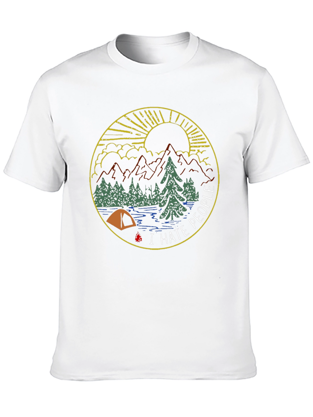 I Hate People Camping Graphic Tee