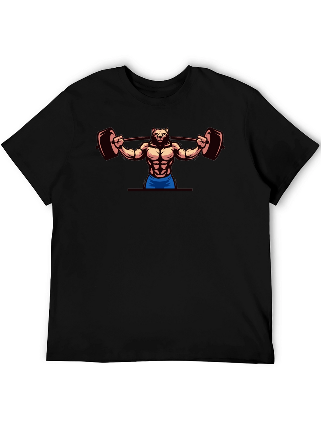 Bear Lifting Barbell T-Shirt - Gym Workout Apparel