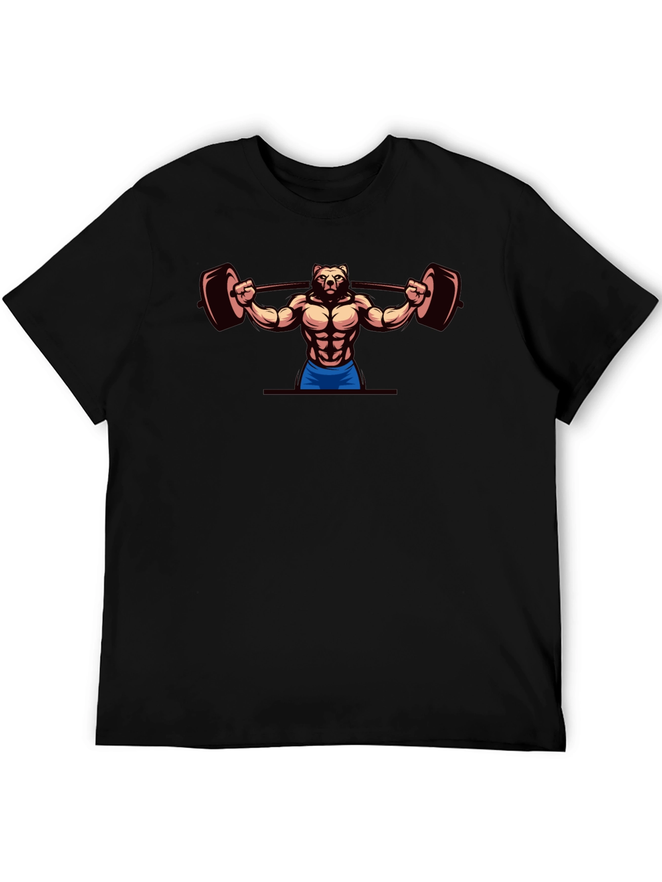 Bear Lifting Barbell T-Shirt - Gym Workout Apparel