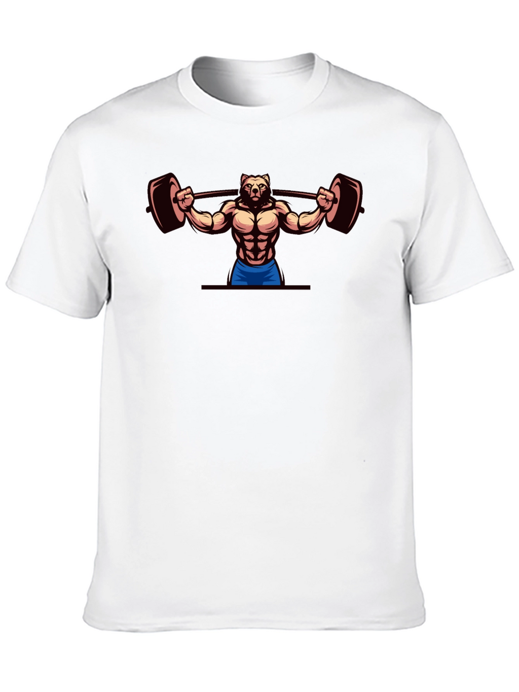 Bear Lifting Barbell T-Shirt - Gym Workout Apparel