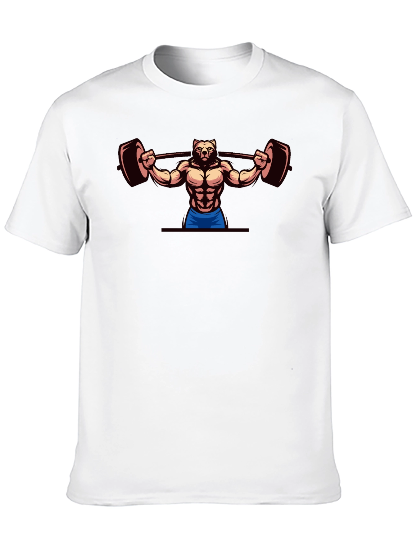 Bear Lifting Barbell T-Shirt - Gym Workout Apparel