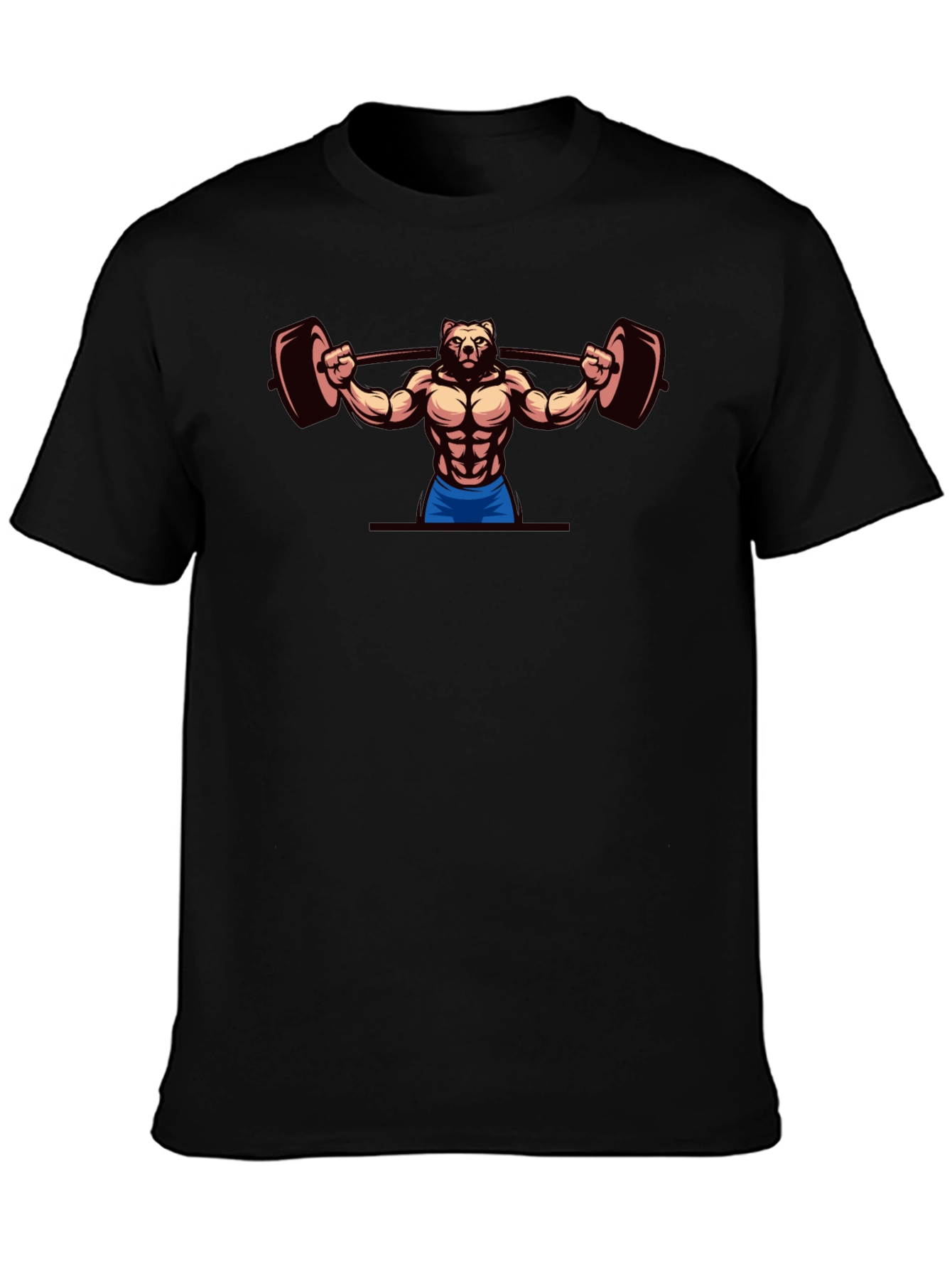 Bear Lifting Barbell T-Shirt - Gym Workout Apparel
