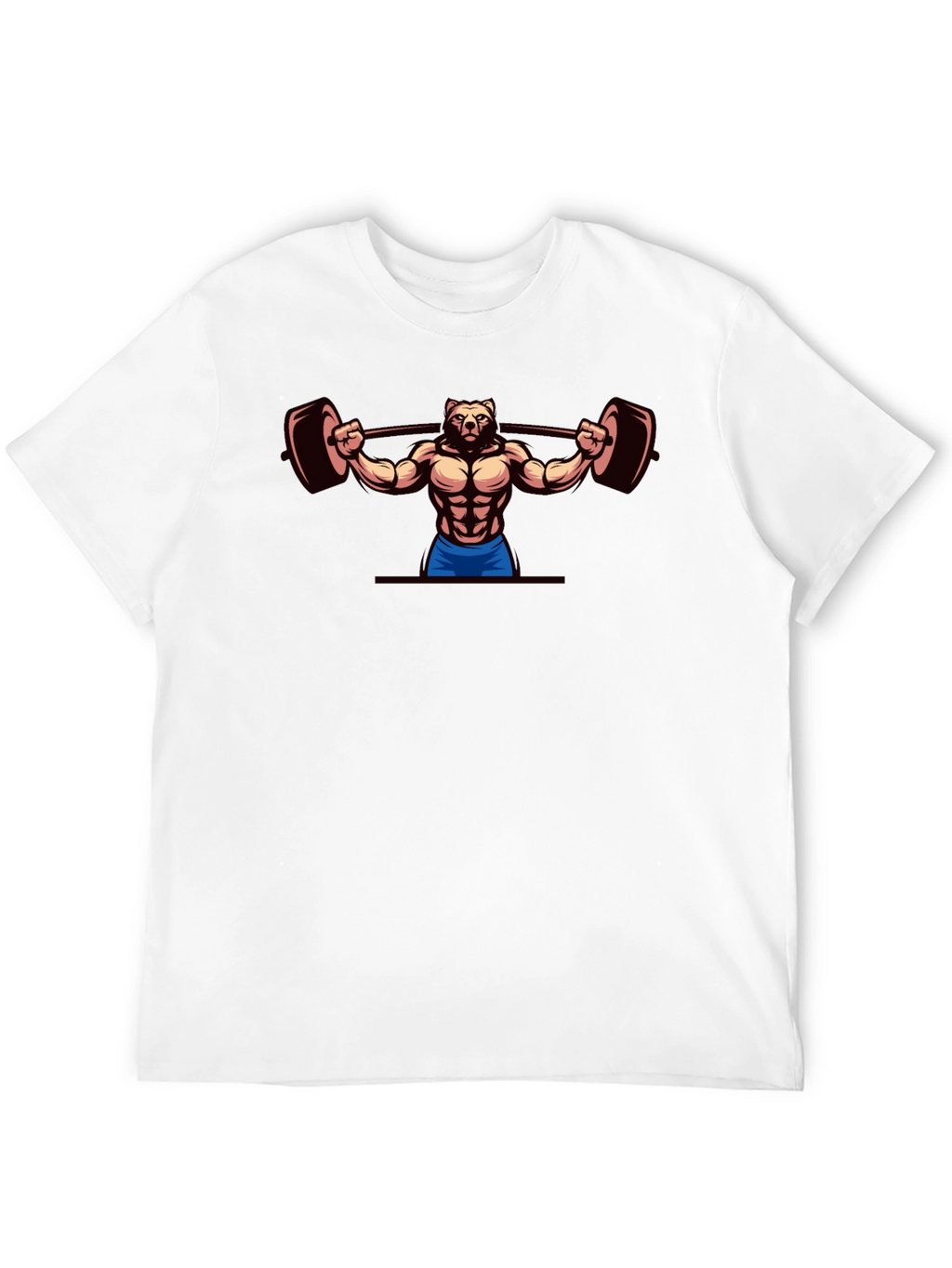 Bear Lifting Barbell T-Shirt - Gym Workout Apparel